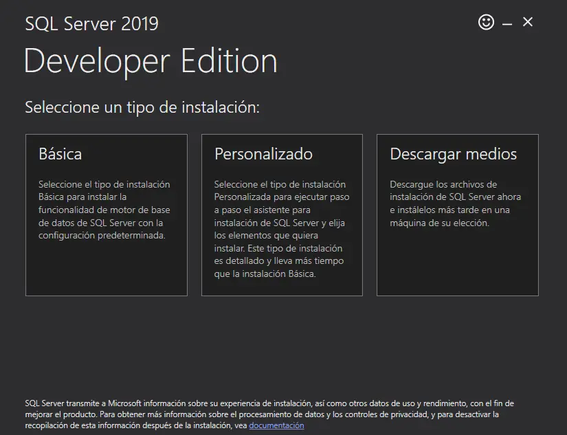 Instalar SQL server